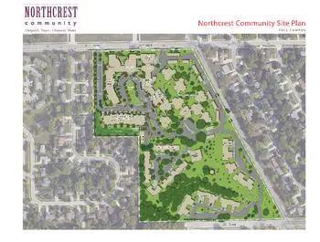 Campus Map of Northcrest Community, Assisted Living, Nursing Home, Independent Living, CCRC, Ames, IA 1