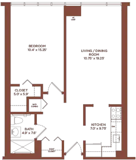 Floorplan of Hunt Community, Assisted Living, Nursing Home, Independent Living, CCRC, Nashua, NH 7