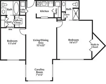 Floorplan of Plantation Estates, Assisted Living, Nursing Home, Independent Living, CCRC, Matthews, NC 2