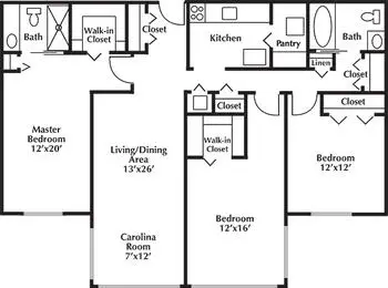 Floorplan of Plantation Estates, Assisted Living, Nursing Home, Independent Living, CCRC, Matthews, NC 3