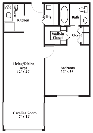 Floorplan of Plantation Estates, Assisted Living, Nursing Home, Independent Living, CCRC, Matthews, NC 7