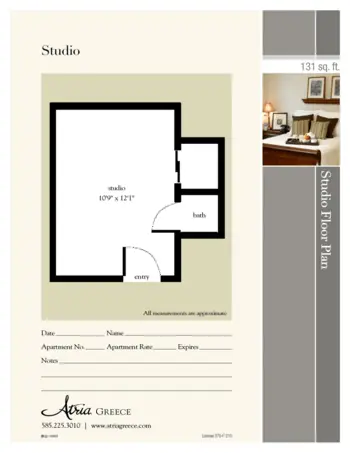 Floorplan of Atria Greece, Assisted Living, Rochester, NY 1