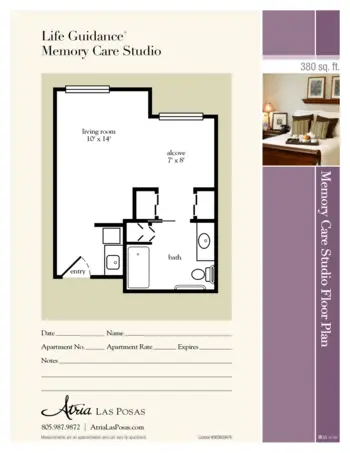 Floorplan of Atria Las Posas, Assisted Living, Camarillo, CA 5