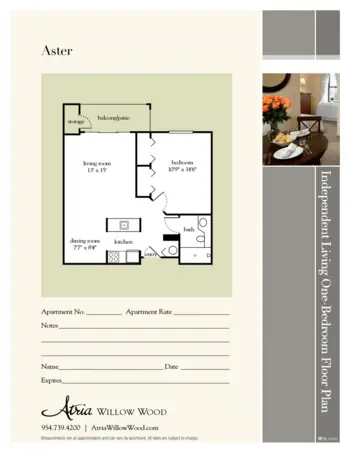 Floorplan of Atria Willow Wood, Assisted Living, Fort Lauderdale, FL 2