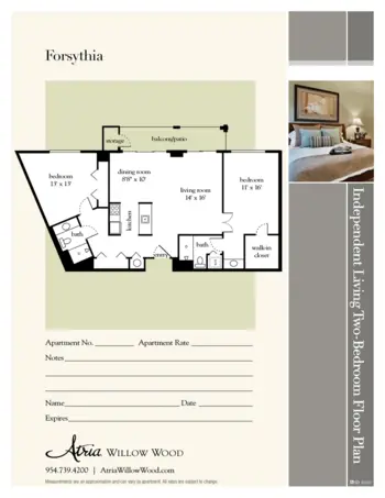 Floorplan of Atria Willow Wood, Assisted Living, Fort Lauderdale, FL 4