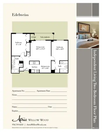 Floorplan of Atria Willow Wood, Assisted Living, Fort Lauderdale, FL 5