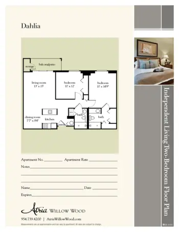 Floorplan of Atria Willow Wood, Assisted Living, Fort Lauderdale, FL 6