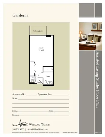 Floorplan of Atria Willow Wood, Assisted Living, Fort Lauderdale, FL 7