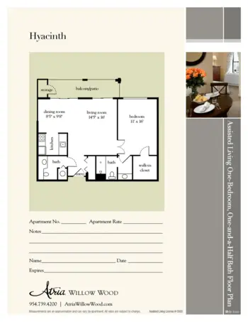 Floorplan of Atria Willow Wood, Assisted Living, Fort Lauderdale, FL 11
