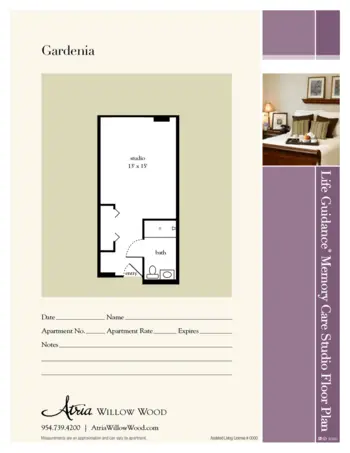 Floorplan of Atria Willow Wood, Assisted Living, Fort Lauderdale, FL 13