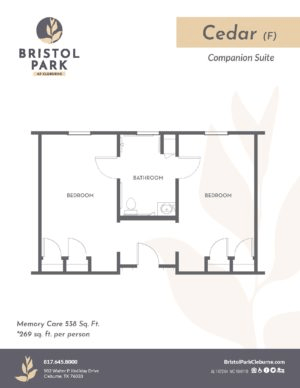 Floorplan of Bristol Park at Cleburne, Assisted Living, Cleburne, TX 14