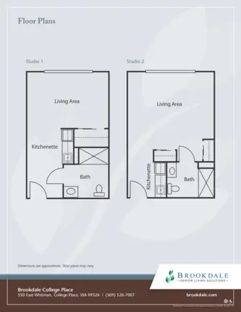 Floorplan of Brookdale College Place, Assisted Living, College Place, WA 1