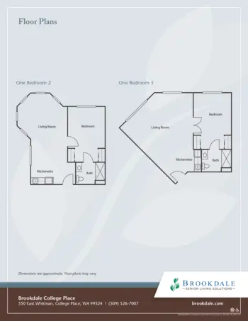 Floorplan of Brookdale College Place, Assisted Living, College Place, WA 3