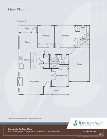 Floorplan of Brookdale College Place, Assisted Living, College Place, WA 5