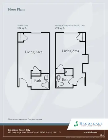 Floorplan of Brookdale Forest City, Assisted Living, Forest City, NC 1