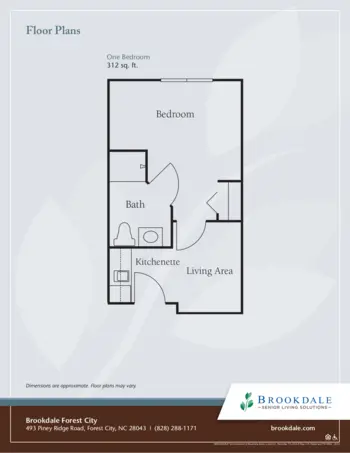 Floorplan of Brookdale Forest City, Assisted Living, Forest City, NC 3