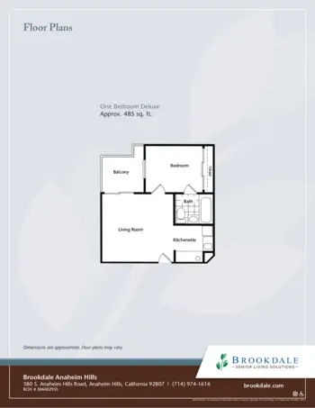 Floorplan of Brookdale Nohl Ranch, Assisted Living, Anaheim, CA 2