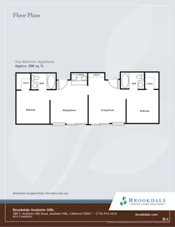 Floorplan of Brookdale Nohl Ranch, Assisted Living, Anaheim, CA 3