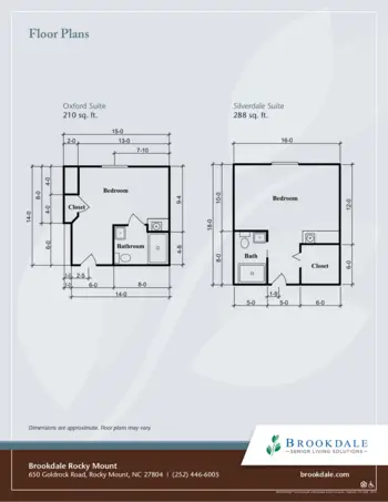 Floorplan of Brookdale Rocky Mount, Assisted Living, Rocky Mount, NC 1