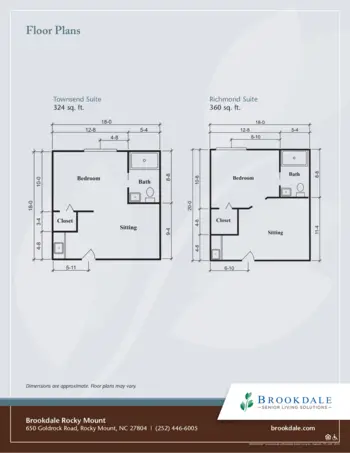 Floorplan of Brookdale Rocky Mount, Assisted Living, Rocky Mount, NC 2