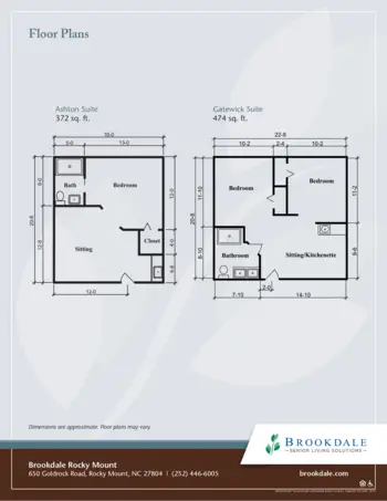 Floorplan of Brookdale Rocky Mount, Assisted Living, Rocky Mount, NC 3