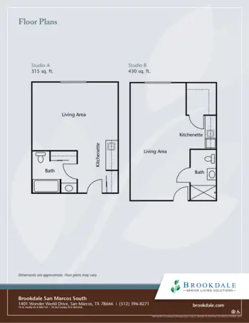 Floorplan of Brookdale San Marcos South, Assisted Living, San Marcos, TX 1