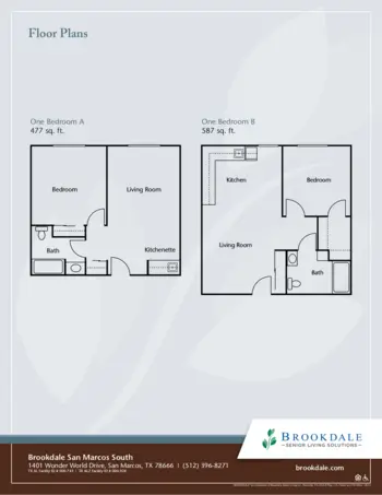 Floorplan of Brookdale San Marcos South, Assisted Living, San Marcos, TX 2
