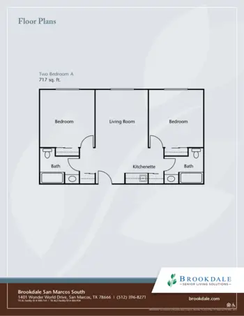 Floorplan of Brookdale San Marcos South, Assisted Living, San Marcos, TX 3