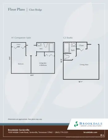 Floorplan of Brookdale Sevierville, Assisted Living, Sevierville, TN 3