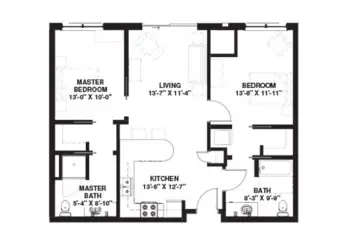 Floorplan of Clarendale at Indian Lake, Assisted Living, Hendersonville, TN 10