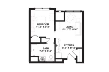Floorplan of Clarendale at Indian Lake, Assisted Living, Hendersonville, TN 14