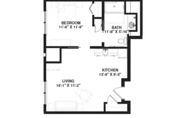 Floorplan of Clarendale at Indian Lake, Assisted Living, Hendersonville, TN 18