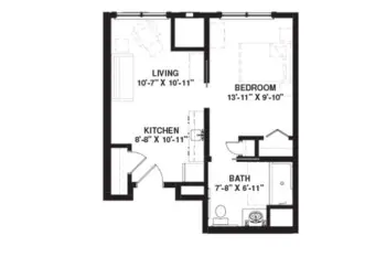 Floorplan of Clarendale at Indian Lake, Assisted Living, Hendersonville, TN 20