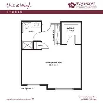 Floorplan of Duluth Primrose, Assisted Living, Duluth, MN 1
