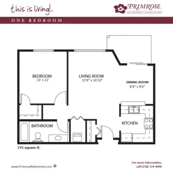 Floorplan of Duluth Primrose, Assisted Living, Duluth, MN 3