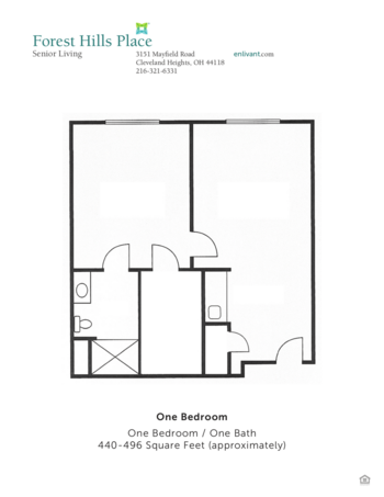 Floorplan of Forest Hills Place, Assisted Living, Cleveland Heights, OH 2