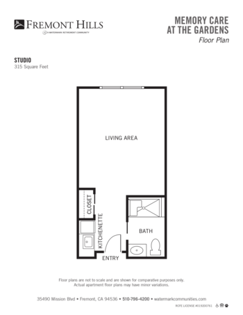 Floorplan of Fremont Hills, Assisted Living, Fremont, CA 4