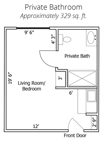 Floorplan of Hearthstone at Murrayhill, Assisted Living, Beaverton, OR 6