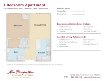 Floorplan of New Perspective North Shore, Assisted Living, Brown Deer, WI 1