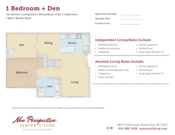 Floorplan of New Perspective North Shore, Assisted Living, Brown Deer, WI 2