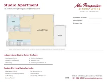 Floorplan of New Perspective North Shore, Assisted Living, Brown Deer, WI 3