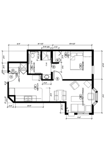 Floorplan of Oak Crest Senior Housing, Assisted Living, Roseau, MN 3