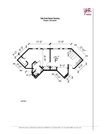 Floorplan of Oak Crest Senior Housing, Assisted Living, Roseau, MN 6