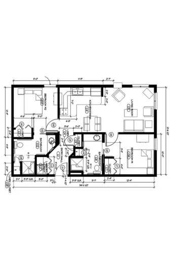 Floorplan of Oak Crest Senior Housing, Assisted Living, Roseau, MN 8