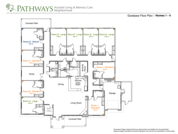 Floorplan of Park Senior Villas at La Canada, Assisted Living, Tucson, AZ 6