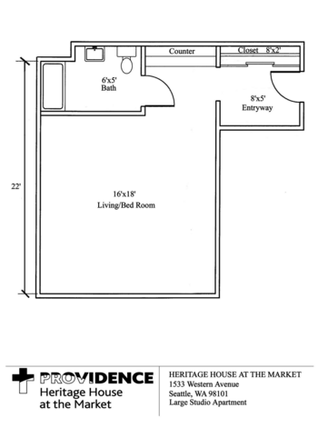 Floorplan of Providence Heritage House at the Market, Assisted Living, Seattle, WA 2