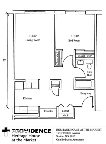 Floorplan of Providence Heritage House at the Market, Assisted Living, Seattle, WA 3