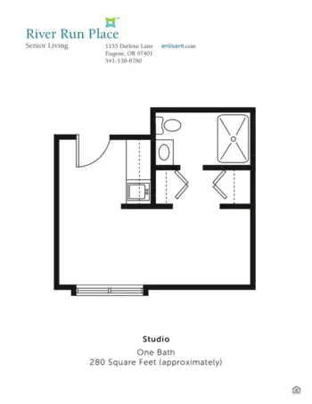 Floorplan of River Run Place, Assisted Living, Eugene, OR 1