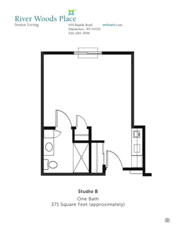 Floorplan of River Woods Place, Assisted Living, Manitowoc, WI 2