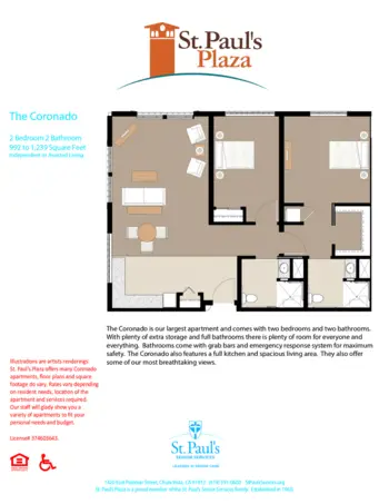 Floorplan of St. Paul's Plaza, Assisted Living, Chula Vista, CA 3